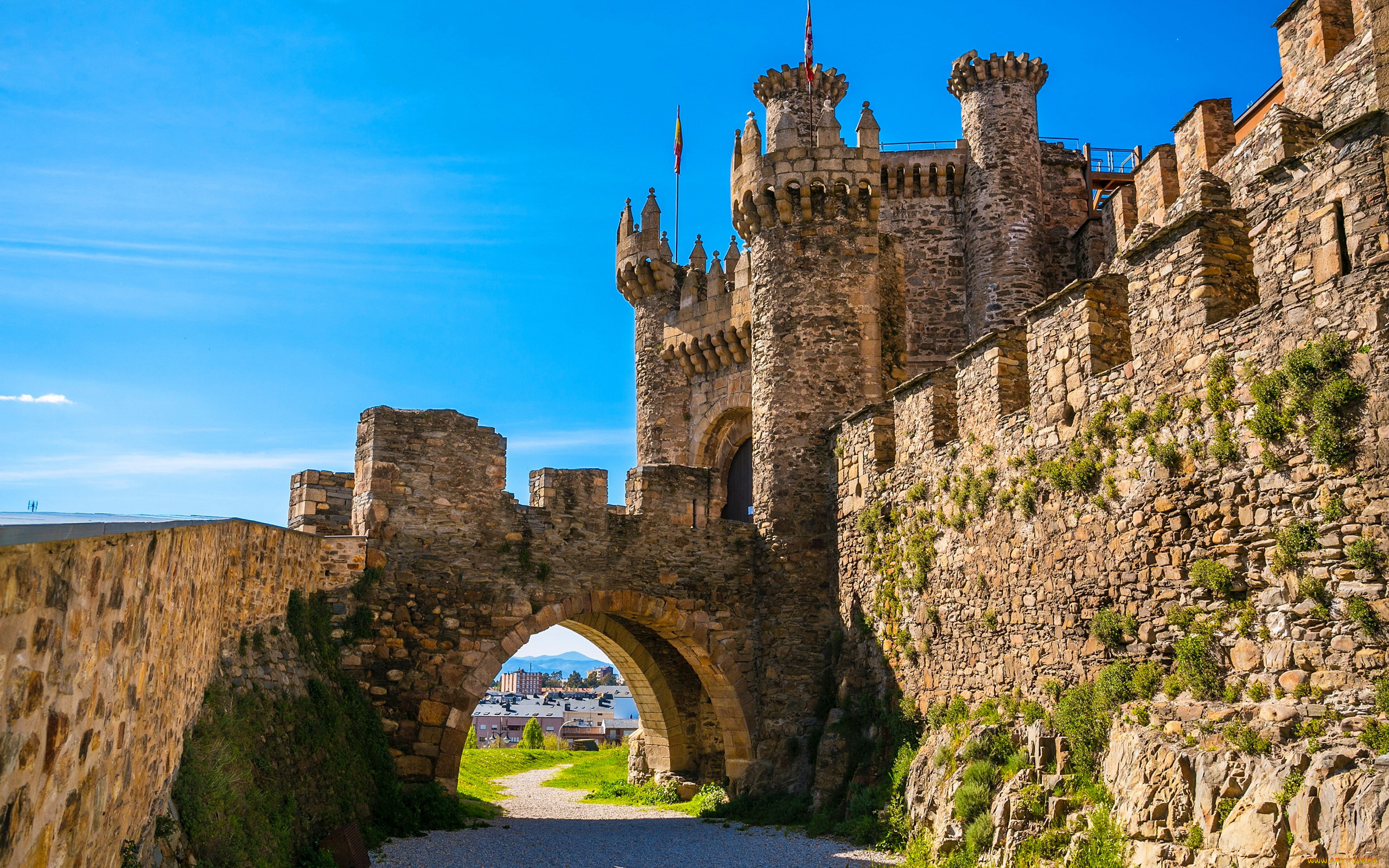ponferrada castle, spain, ,  , ponferrada, castle